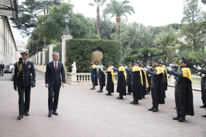 Military ceremony upon the arrival of NATO Secretary General Jens Stoltenberg